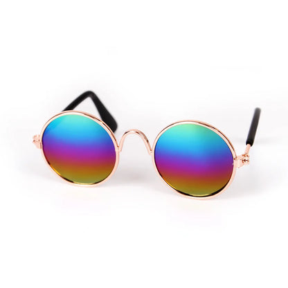 1PC Doll Accessories Round Eyeglasses Pink Glasses Sunglasses American Girl Toy Photo Props Pet Dog Cat Sunglasses