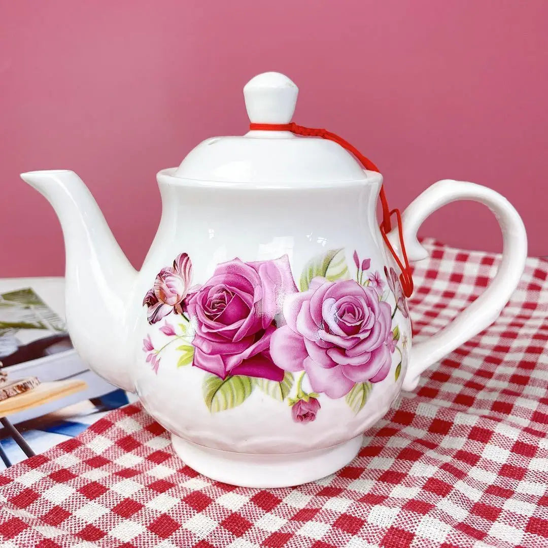 New Ceramic Teapot Kettle Home Teapot Office Restaurant Coffee Pot Teapot Fashion Small Capacity Kettle Kitchen SuppliesBoutique