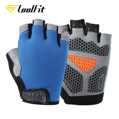 CoolFit Breathable Fitness Gloves Silicone Palm Hollow Back Gym Gloves Weightlifting Workout Dumbbell Crossfit Bodybuilding