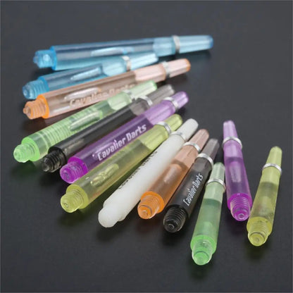 12pcs 45mm/35mm Plastic Darts Shafts 4.5mm Screw Thread Transparent Dart Stems With Stainless Steel O Ring for Steel & Soft Dart