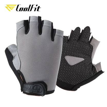 CoolFit Breathable Fitness Gloves Silicone Palm Hollow Back Gym Gloves Weightlifting Workout Dumbbell Crossfit Bodybuilding