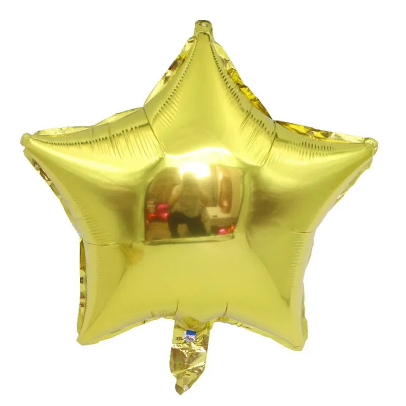 1pc 18inch Star Heart Inflatable Helium Balloon Birthday Party Decorations Kids Foil Balloons Wedding Christmas Supplies Gifts
