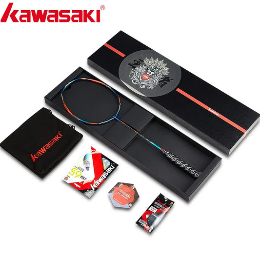 Kawasaki Original Badminton Racket King K9 All-Around Type T Join Power Carbon Fiber Racquet for Intermediate Players