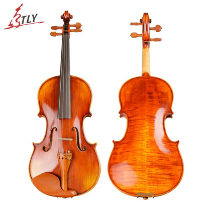 TONGLING Brand Professional Antique Natural Stripes Maple Master Hand-Craft Oil Varnishing Violino With Case Bow  Violin 4/4