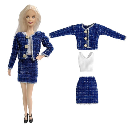 NK 1 Set 30CM Princess Clothes Outfit Dress Fashion Coat  Pants Clothes for Barbie Doll Accessories Girl Toy  JJ