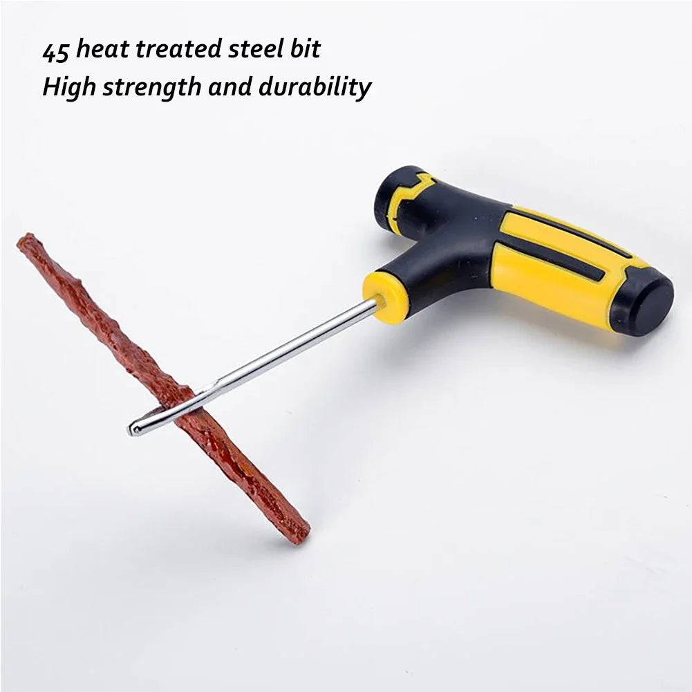 Car Tire Repair Tools Kit With Rubber Strips Tubeless Tyre Puncture Studding Plug Set for Truck Motorcycle Car Accessories