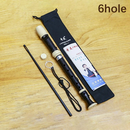 Professional Eight Hole Treble Flute 8-Hole Soprano Recorder Clarinet Black Sound Easy Adjustable Food Grade ABS Non-Toxic