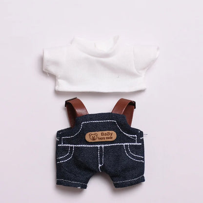 17cm Mini Plush Doll'S Clothes Outfit Accessories for Korea Kpop Exo Labubu Idol V1 V2 Black Dress Suit Clothing Gift