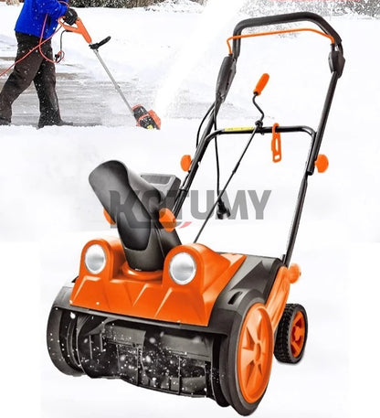Snow Removal Machine Electric Snow Plow Hand-Pushed Snow Blower Small Snow Clearing Equipment for Road Snow Shoveling