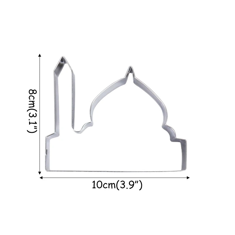 EID MUBARAK Cookie Cutter Set Moon Star Biscuit Mold Happy Eid Party Cake Baking Tools Ramadan Decoration Kareem Party Supplies