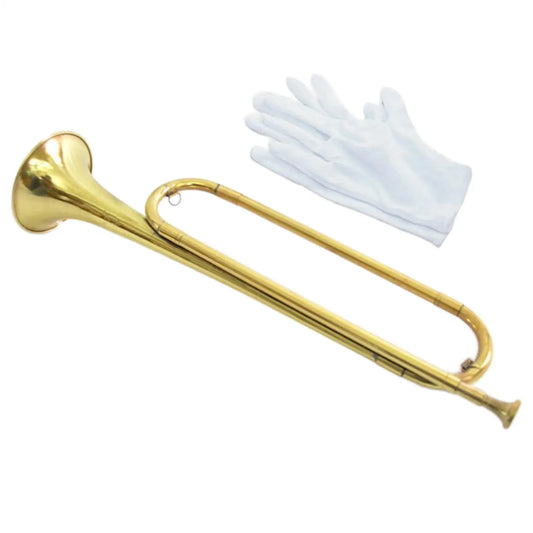 BB Bugle 47cm Trumpet Yellow Brass for Orchestra Musical Gifts Professional Kids Children