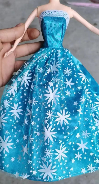 30cm Doll Dress Fashion Clothes Handmade Flower Dress for Licca for Barbie Doll Accessories Baby Toys Best Girl' Gift