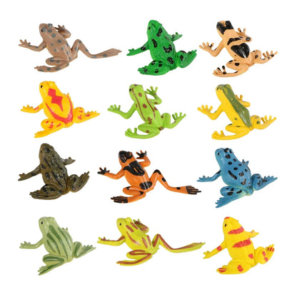 Figure Toy Frog Models Rainforest Animal Figurines TreeFrog Rana Deltoides Action Figures Bullfrog Animals Toys Games Kids Gifts