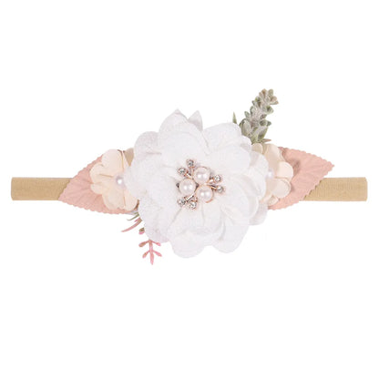 1Pcs Baby Girl Headband Cute Flower Elastic Hair Band Newborn Head Toddler Headband Headwear Kids Accessories Christmas Gifts