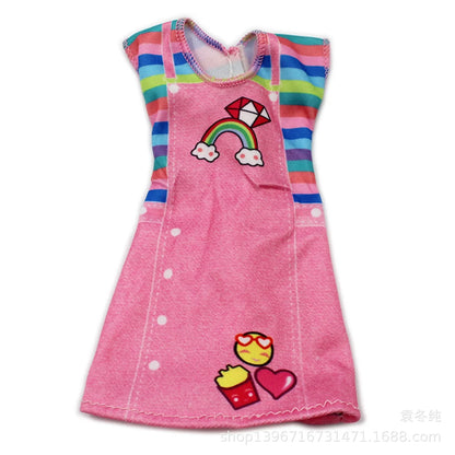 Fashion Clothing for Barbie Ken Dolls Clothes Movie Dress Up Denim Pants Set 1/6 Princess Skirts Bjd Toys for Girls Accessories