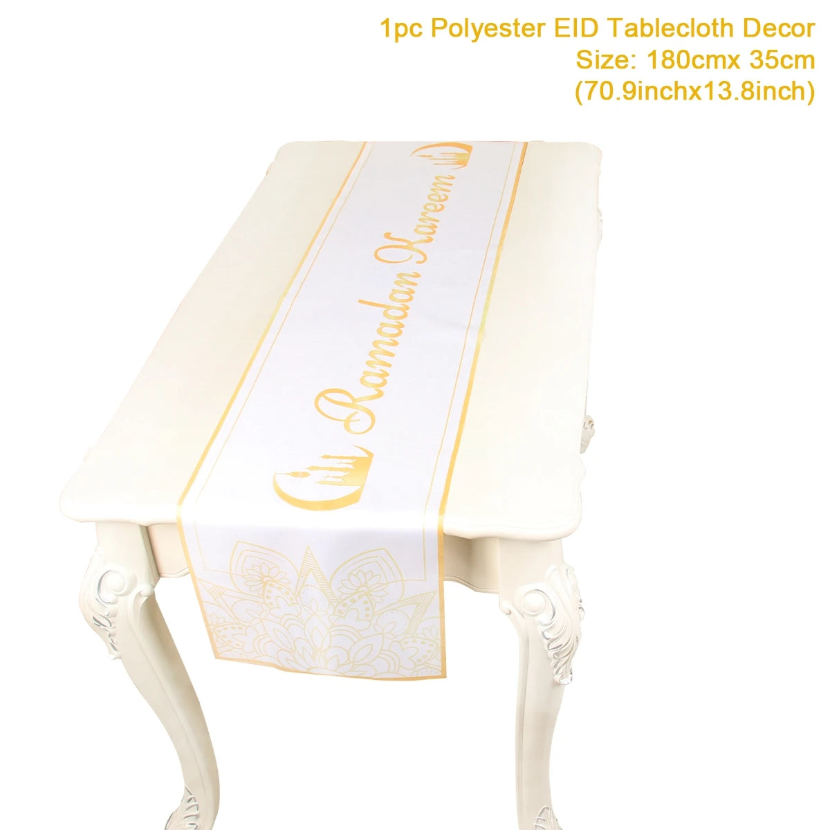 EID Mubarak Table Runner Ramadan Decorations 2024 for Home Tablecloth Ramadan Kareem Eid Al Adha Islamic Muslim Party Decoration