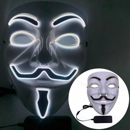 Halloween Mask Mixed Color Led Mask Party Masque Masquerade Masks Neon Maske Light Glow in the Dark Horror Mask Glowing Masker