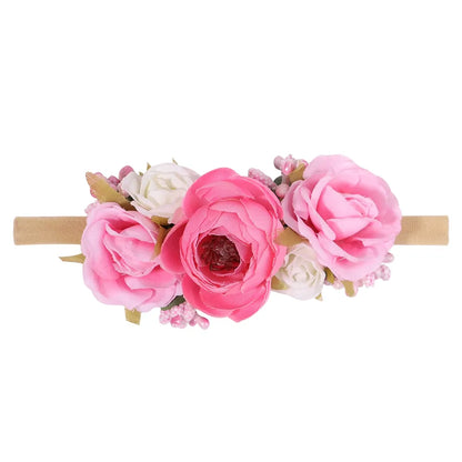 1Pcs Baby Girl Headband Cute Flower Elastic Hair Band Newborn Head Toddler Headband Headwear Kids Accessories Christmas Gifts
