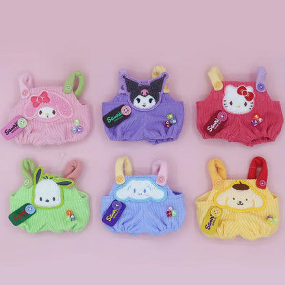 Labubu Outfit Sanrio Cinnamoroll Cute Doll Clothes Hello Kitty Strap Pants Cute Style Cotton Doll Accessories Toys Children Gift