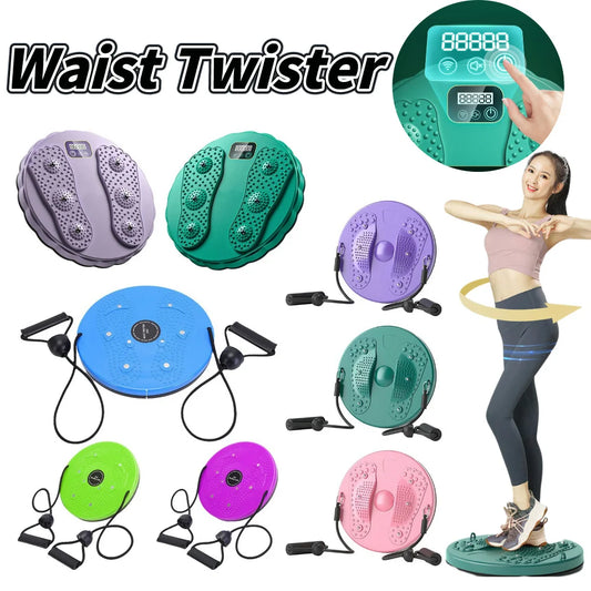 Intelligent Counting Waist Twister With Rope LCD Screen Sports Waist Machine Body Building Waist Shaping Training Equipment