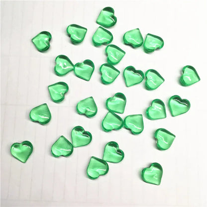 100PCS 10*4mm Heart Shape Acrylic Transparent Pawn Stone Chessman Game Pieces for Token Board Games Accessories