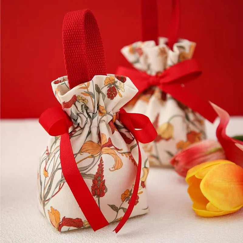 10pcs Wholesale Mixed Package Eid Gift Canvas Bag Candy Gift Bag Muslim Islamic Holiday Party Candy Gift Box Children's Gift