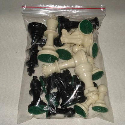32 Medieval Chess Pieces/Plastic Complete Chessmen International Word Chess Game Entertainment Black&White 64/77mm