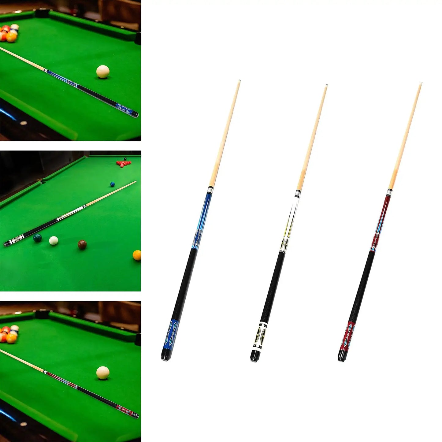 Pool Cue, 57inch Billiard Pool Cues, 1/2 Cue Stick With Anti Skid Sleeve,