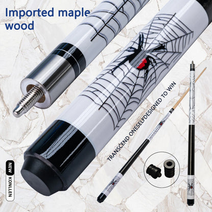 High Quality Wood Poison Spider Pool Cue Stick With 13mm Tip and Leather Anti Slip Grip Handle Ideal for Billiards Pool Cue Club