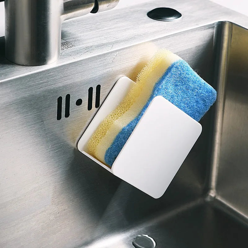 Sink Drain Rack Metal Suction Cup Kitchen Storage Accessories Organizer Storage Sponge Holder Phone Glasses Bathroom Storage
