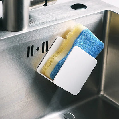 Sink Drain Rack Metal Suction Cup Kitchen Storage Accessories Organizer Storage Sponge Holder Phone Glasses Bathroom Storage