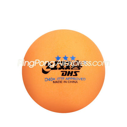 DHS 3-Star Table Tennis Ball D40+ Orange Plastic Poly Original DHS 3 STAR Yellow Ping Pong Balls