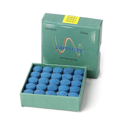 50Pcs Pool Cue Tips Billiard Cue Stick Replacement Tips With Storage Box Snooker Pool Cues Blue Cue Tips for Pool Cues