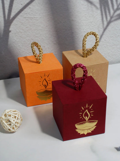 Diwali Indian Festival Candy Box, Lantern Festival, Drive Away Darkness With Light Festival Candy Box, Square Box