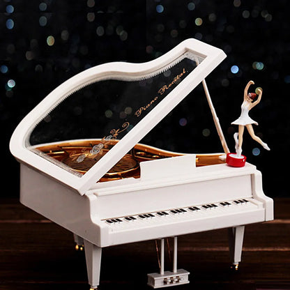 New Romantic Classic Piano Model Music Box Dancing Ballerina Hand Crank Musical Boxes Birthday Wedding Love Gift Home Decoration