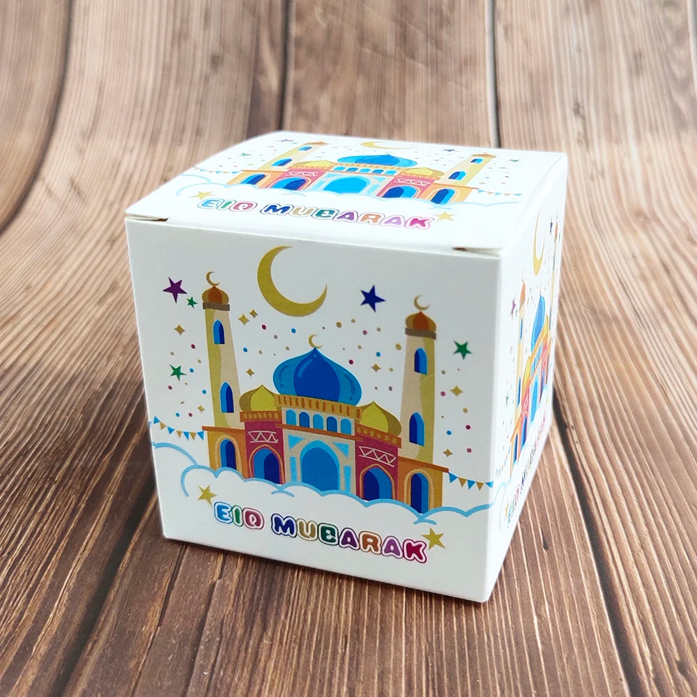 5Pcs Eid Mubarak Gift Box Ramadan Candy Cookie Boxes for Kids Ramadan Packaging Eid Gift Packing Box Ramadan Decoration 2024