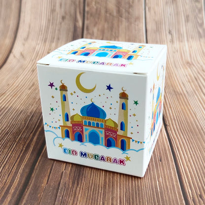 5Pcs Eid Mubarak Gift Box Ramadan Candy Cookie Boxes for Kids Ramadan Packaging Eid Gift Packing Box Ramadan Decoration 2024