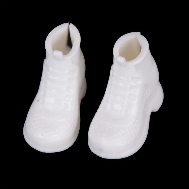 10 Pairs Fashion White Doll Sneakers Shoes Dolls Accessories Gift for  for 30cm Doll Best Birthday Gifts