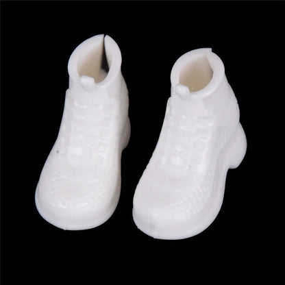 10 Pairs Fashion White Doll Sneakers Shoes Dolls Accessories Gift for  for 30cm Doll Best Birthday Gifts