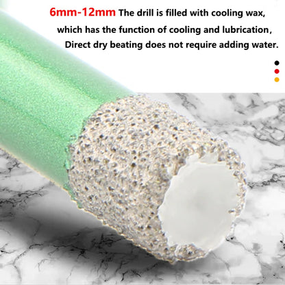 4/7/912Pcs Diamond Dry Drill Bits Hole Saw Kit for Ceramic Tile Granite Marble M14 Thread Cyclone Type Masonry Hole Opener Tools