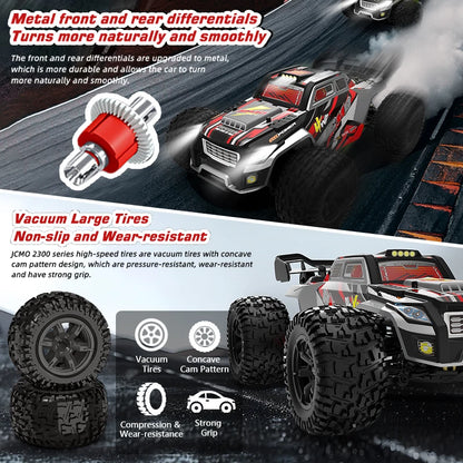 1:16 70km/H or 50km/H 4WD RC Car With LED Remote Control Cars High Speed Drift Monster 4x4 Truck for Kids Toy 2300PRO 2300MAX