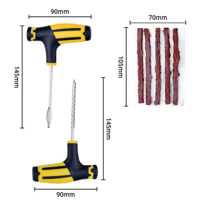Car Tire Repair Tools Kit With Rubber Strips Tubeless Tyre Puncture Studding Plug Set for Truck Motorcycle Car Accessories