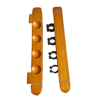 1pair Pool Cue Racks Wood Billiard Pool Cue Holder Stand Wall Mount 4-Slot Hanging Snooker Holder for Billiard Accessories