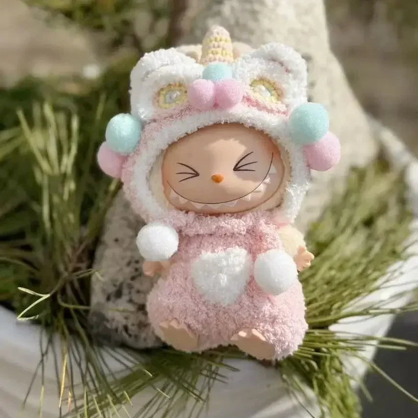 Labubu V1/V2 Doll Accessories Lion Dance Chinese Style New Year Outfit Clothes Set for 17cm Ropa Labubu