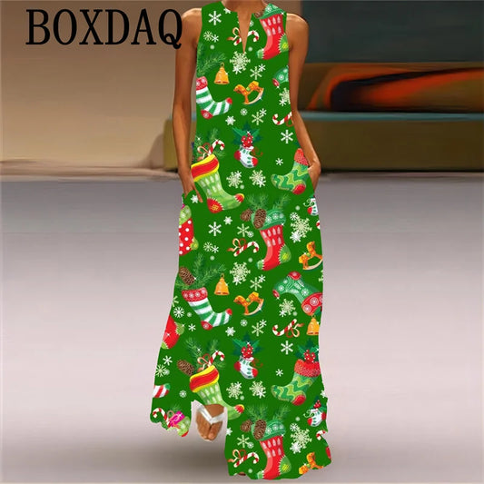 PuTao Red Christmas Cocktail Party Dress for Women Sexy Halter v Neck Sleeveless Draped Maxi Long Gown Red Satin Female Clothing