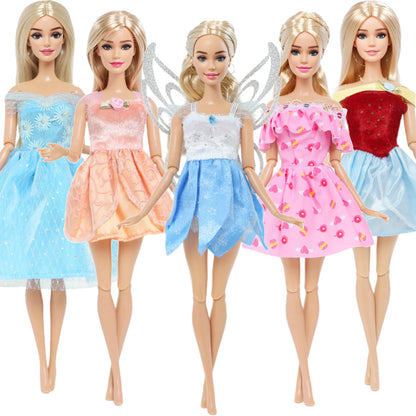 5 Set 3 Set Handmade Fashion Outfit Daily Casual Wear Blouse Shirt Vest Bottom Pants Skirt Clothes for Barbie Doll Accessories