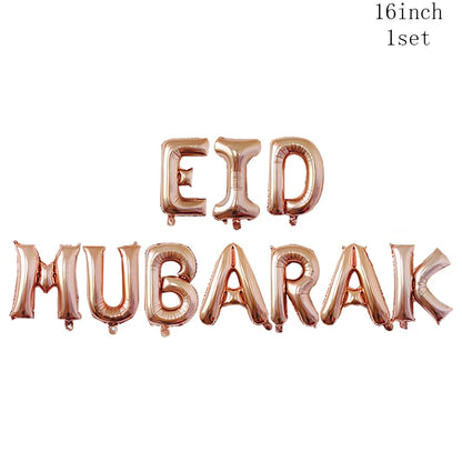 Ramadan Decoration Party Supplies EID Mubarak Paper Plate Cup for Ramadan Mubarak EID Party Home Decoration Islam Muslim Party
