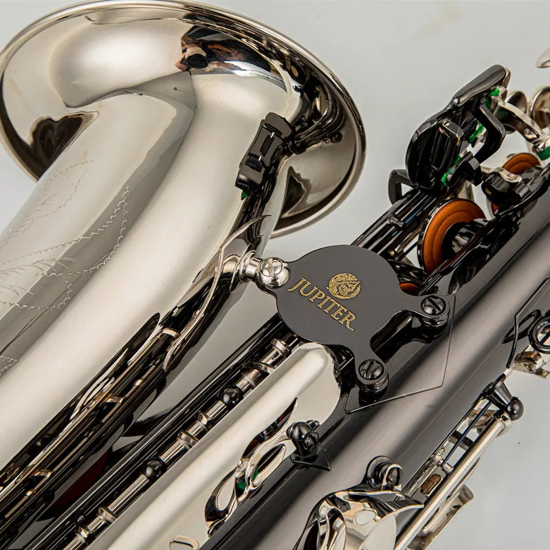 JUPITER JAS1100 New Arrival Alto Eb Tune Saxophone Brass Musical Instrument Black Silver Lacquer Sax With Case Mouthpiece