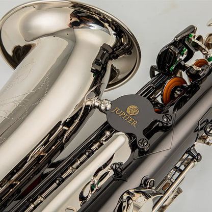 JUPITER JAS1100 New Arrival Alto Eb Tune Saxophone Brass Musical Instrument Black Silver Lacquer Sax With Case Mouthpiece