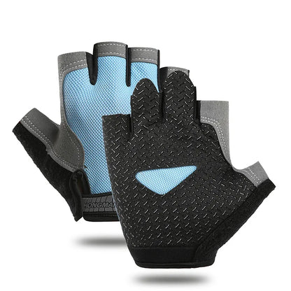 Breathable Fitness Gloves Gym Weightlifting Thin Non-Slip Half Finger Cycling Gloves Equipment Yoga Bodybuilding Training Sports